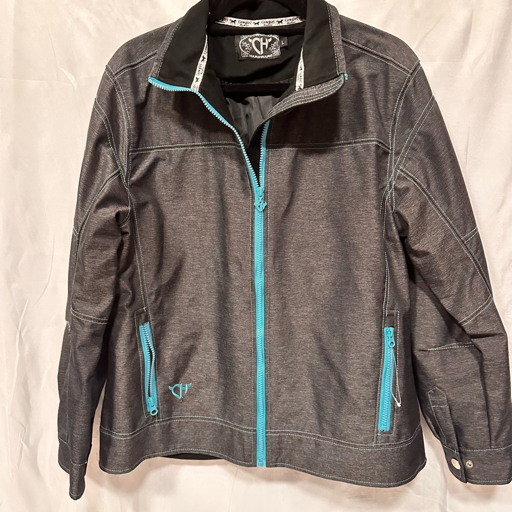 CH Women's Gray Jacket with Blue Accents